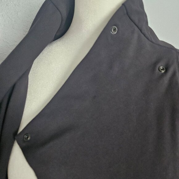 Lululemon Rulu Rally Wrap Jacket Women's 6 Black Cowl Neck Snap Cardigan W3EE0S - Picture 9 of 14
